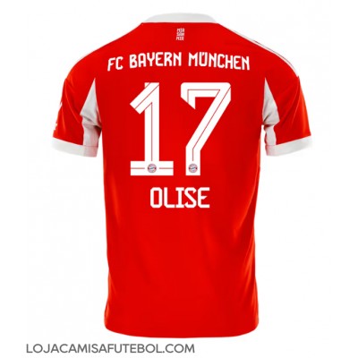 Camisa de Futebol Bayern Munich Michael Olise #17 Equipamento Principal 2025-26 Manga Curta Camisa de Futebol Bayern Munich Michael Olise #17 Equipamento Principal 2025-26 Manga Curta